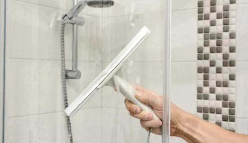 How hotels keep glass shower doors clean.