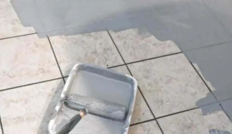 How to paint travertine tile.