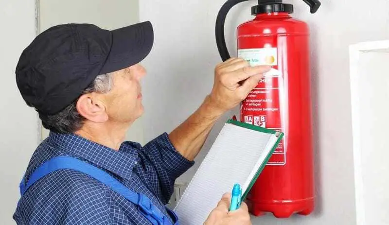 How to properly use a fire extinguisher.
