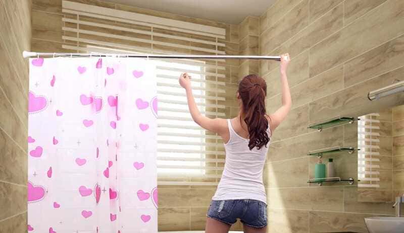How to attach a shower curtain without drilling into the wall.